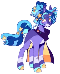 Size: 1191x1463 | Tagged: safe, artist:destinybluez, derpibooru import, oc, oc:phantasmagoria, unofficial characters only, pony, unicorn, image, magical lesbian spawn, offspring, parent:starlight glimmer, parent:trixie, png, simple background, solo, transparent background