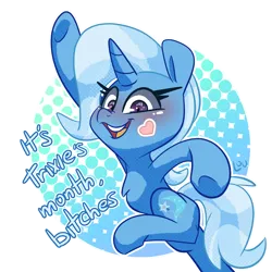 Size: 2200x2200 | Tagged: safe, artist:lou, derpibooru import, trixie, pony, unicorn, female, image, mare, png, simple background, solo, text, trans trixie, transgender, transparent background, vulgar