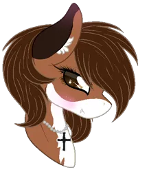 Size: 458x527 | Tagged: safe, artist:angellightyt, derpibooru import, oc, unofficial characters only, earth pony, pony, bust, ear fluff, earth pony oc, female, image, jewelry, mare, necklace, pearl necklace, png, simple background, transparent background
