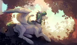 Size: 1920x1130 | Tagged: safe, artist:prettyshinegp, derpibooru import, oc, unofficial characters only, pegasus, pony, choker, female, image, jpeg, lying down, mare, outdoors, pegasus oc, prone, solo, wings