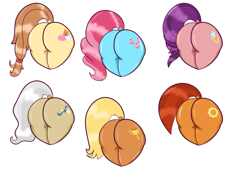 Size: 6152x4553 | Tagged: suggestive, artist:realgero, derpibooru import, cup cake, mayor mare, ms. harshwhinny, spoiled rich, stellar flare, oc, oc:cream heart, earth pony, pony, unicorn, butt, butt only, creambutt, cup butt, female, females only, heart butt, image, mare, mayorbutt, milf, ms. harshbooty, plot, png, spoiled butt, stellar rear