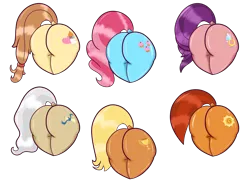 Size: 6152x4553 | Tagged: suggestive, artist:realgero, derpibooru import, cup cake, mayor mare, ms. harshwhinny, spoiled rich, stellar flare, oc, oc:cream heart, earth pony, pony, unicorn, butt, butt only, creambutt, cup butt, female, females only, heart butt, image, mare, mayorbutt, milf, ms. harshbooty, plot, png, spoiled butt, stellar rear