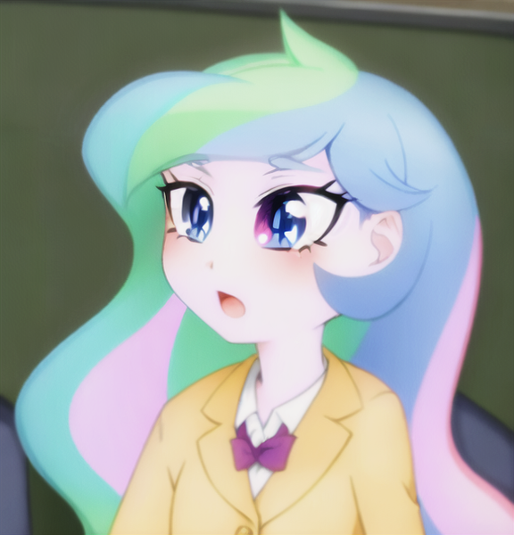 Size: 614x640 | Tagged: safe, derpibooru import, edit, edited screencap, editor:luckreza8, machine learning generated, screencap, princess celestia, human, equestria girls, friendship games, :o, ai content, anime, cute, cutelestia, female, generator:imgcreator, image, open mouth, png, principal celestia