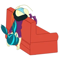 Size: 3436x3373 | Tagged: suggestive, artist:gmaplay, derpibooru import, juniper montage, equestria girls, mirror magic, spoiler:eqg specials, butt, clothes, defeated, female, image, junibum montage, png, simple background, solo, transparent background, unconscious, underwear