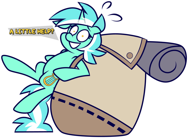 Size: 7403x5412 | Tagged: safe, artist:threetwotwo32232, derpibooru import, lyra heartstrings, pony, unicorn, backpack, female, image, looking at you, mare, parody, png, simple background, solo, the legend of zelda, transparent background