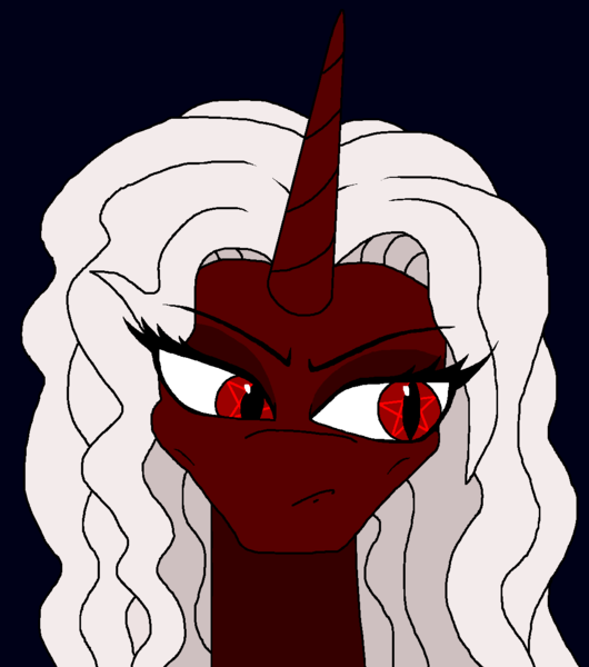 Size: 1068x1208 | Tagged: safe, artist:yamston, derpibooru import, oc, oc:lilith(ltd), unofficial characters only, pony, unicorn, 2023, female, image, living the dream, mare, png, red coat, red eyes, simple background, solo, white hair