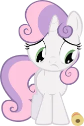 Size: 3333x5000 | Tagged: safe, artist:fabulouspony, derpibooru import, sweetie belle, pony, unicorn, stare master, absurd resolution, image, png, sad, simple background, solo, spool, transparent background, vector