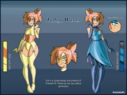 Size: 2500x1875 | Tagged: safe, artist:devillustart, derpibooru import, oc, oc:indigo waves(fireverse), equestria girls, clothes, fireheart76's latex suit design, gloves, image, jpeg, latex, latex boots, latex dress, latex gloves, latex suit, prisoners of the moon, reference sheet, rubber, rubber suit
