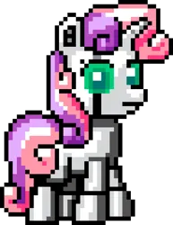 Size: 410x530 | Tagged: safe, artist:danatron1, derpibooru import, sweetie belle, pony, robot, robot pony, unicorn, friendship is witchcraft, female, filly, foal, g4, image, pixel art, png, solo, sweetie bot