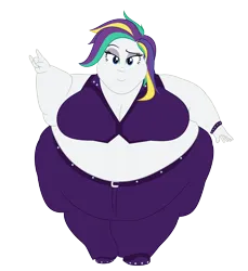 Size: 1920x2100 | Tagged: suggestive, artist:neongothic, derpibooru import, rarity, equestria girls, alternate hairstyle, bbw, belly, big belly, bingo wings, breasts, chubby cheeks, cleavage, double chin, dyed hair, fat, fat boobs, fat fetish, fetish, image, morbidly obese, obese, png, punk, raripunk, raritubby, simple background, solo, ssbbw, thighs, thunder thighs, transparent background, weight gain, wide hips