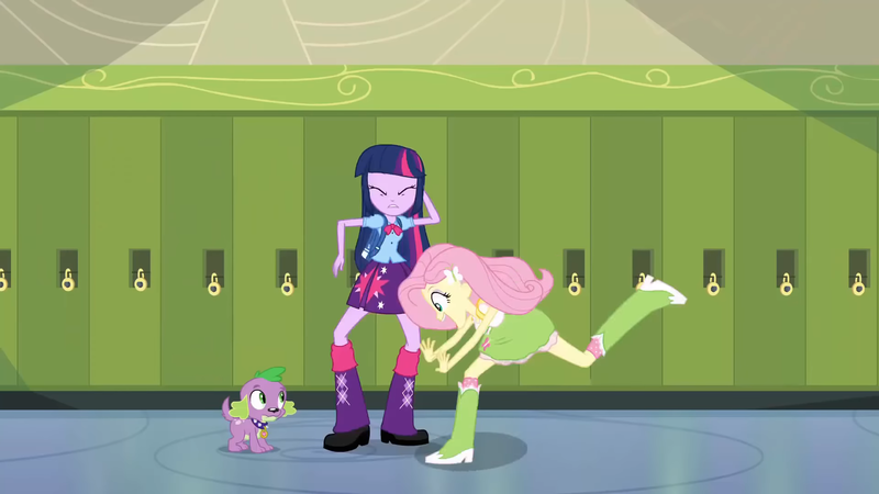 Size: 1920x1080 | Tagged: safe, derpibooru import, screencap, fluttershy, spike, spike the regular dog, twilight sparkle, dog, equestria girls, equestria girls (movie), boots, clothes, great moments in animation, image, png, running, shoes