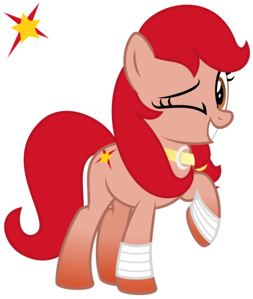 Size: 1430x1690 | Tagged: safe, artist:melisareb, derpibooru import, part of a set, oc, oc:minda, ponified, unofficial characters only, earth pony, pony, .svg available, collar, cutie mark, derpibooru exclusive, female, gradient hooves, image, mare, nation ponies, one eye closed, philippines, png, raised hoof, simple background, smiling, solo, stars, transparent background, vector, wink