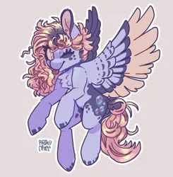 Size: 1176x1200 | Tagged: safe, artist:pastacrylic, derpibooru import, derpy hooves, pegasus, pony, ;p, female, flying, image, jpeg, mare, one eye closed, solo, tongue out