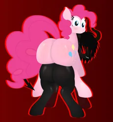Size: 1206x1307 | Tagged: suggestive, artist:isaac_pony, derpibooru import, pinkie pie, oc, unofficial characters only, pony, butt, female, image, jpeg, male oc, mare, wide butt