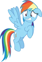 Size: 3000x4389 | Tagged: safe, artist:cloudy glow, derpibooru import, rainbow dash, grannies gone wild, .ai available, floppy ears, image, png, simple background, solo, transparent background, vector, wince