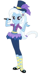 Size: 1254x2420 | Tagged: safe, alternate version, artist:ajosterio, derpibooru import, trixie, dance magic, equestria girls, spoiler:eqg specials, female, image, png, ponied up, simple background, solo, transparent background, vector