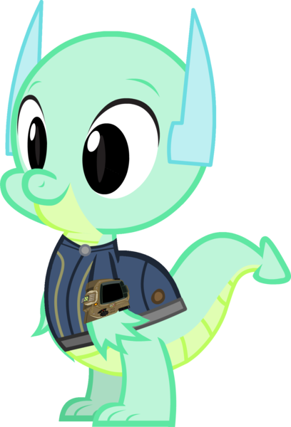 Size: 1201x1768 | Tagged: safe, artist:ponygamer2020, derpibooru import, oc, oc:alex, unofficial characters only, dragon, fallout equestria, absurd resolution, clothes, dragon oc, fallout, horn, image, jumpsuit, male, non-pony oc, pipboy, png, simple background, smiling, solo, tail, transparent background, vault suit, vector, wings