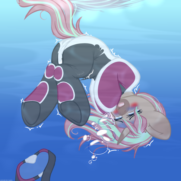 Size: 3000x3000 | Tagged: questionable, artist:xcinnamon-twistx, derpibooru import, oc, unicorn, air bubble, asphyxiation, breathplay, bubble, dive mask, drowning, fetish, flowing hair, goggles, image, neoprene suit, open mouth, peril, png, scuba diving, scuba gear, solo, underwater, water, wetsuit
