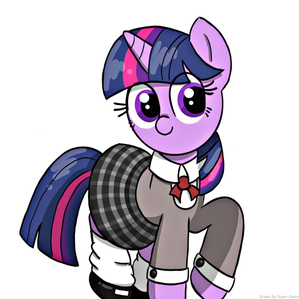 Size: 2048x2048 | Tagged: safe, artist:super-dead, derpibooru import, twilight sparkle, pony, unicorn, clothes, image, jpeg, simple background, skirt, solo, white background