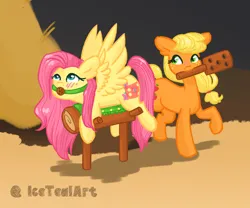 Size: 850x706 | Tagged: suggestive, artist:icetealart, derpibooru import, applejack, fluttershy, earth pony, pegasus, pony, appledom, applejack is a spankaholic, appleshy, ballgag, bdsm, blushing, bondage, duo, duo female, female, femdom, femsub, fluttersub, gag, image, jpeg, lesbian, mare, mouth hold, paddle, paddling, shipping, spank mark, spanking, spread wings, submissive, wingboner, wings