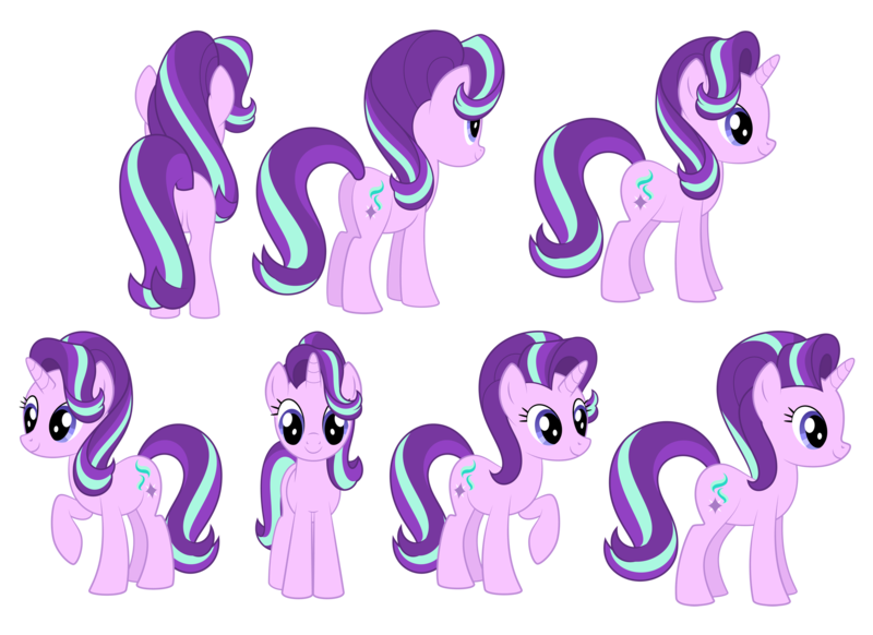 Size: 2183x1587 | Tagged: safe, artist:culu-bluebeaver, derpibooru import, starlight glimmer, pony, unicorn, digital, digital art, female, image, png, reference, reference sheet, simple background, solo, solo female, transparent, transparent background, vector, vector trace