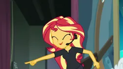 Size: 1920x1080 | Tagged: safe, derpibooru import, screencap, sunset shimmer, all the world's off stage, equestria girls, equestria girls series, image, png, solo