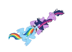 Size: 586x425 | Tagged: safe, artist:benpictures1, derpibooru import, rainbow dash, twilight sparkle, pegasus, pony, unicorn, lesson zero, cute, dashabetes, duo, duo female, female, image, mare, messy mane, png, simple background, transparent background, twiabetes, twilight snapple, unicorn twilight