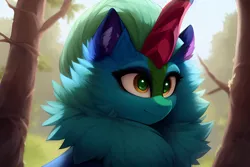 Size: 3072x2048 | Tagged: safe, derpibooru import, editor:felisamafeles, machine learning generated, stable diffusion, oc, unnamed oc, unofficial characters only, kirin, pony, ai content, cute, derpibooru exclusive, ear fluff, fur, generator:pony diffusion v4, green eyes, image, png, solo