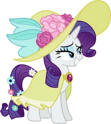 Size: 3000x3351 | Tagged: safe, artist:cloudy glow, derpibooru import, rarity, sweet and elite, .ai available, clothes, dress, hat, image, png, simple background, solo, transparent background, vector