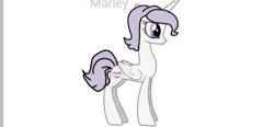 Size: 895x415 | Tagged: safe, derpibooru import, oc, oc:marley, unofficial characters only, alicorn, pony, base used, bigender, bigender pride flag, image, multicolored eyes, png, pride, pride flag, simple background, smiling, solo, text, white background, white coat