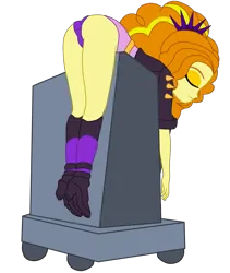 Size: 3059x3621 | Tagged: suggestive, artist:gmaplay, derpibooru import, adagio dazzle, human, equestria girls, adagio dat-azzle, ass, ass up, butt, face down ass up, female, image, lying down, nudity, png, prone, simple background, sleeping, solo, transparent background, unconscious