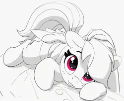 Size: 2072x1682 | Tagged: safe, artist:pabbley, derpibooru import, rainbow dash, human, pegasus, pony, :3, :p, cuddling, cute, dashabetes, female, floppy ears, grayscale, hand on head, image, jpeg, looking at you, mare, monochrome, offscreen character, partial color, petting, pov, simple background, smiling, smiling at you, tongue out, white background