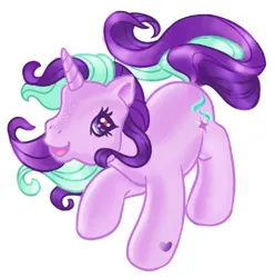 Size: 404x407 | Tagged: safe, artist:wolfkittens, derpibooru import, starlight glimmer, pony, unicorn, g3, g4, g4 to g3, generation leap, image, png, simple background, solo, trace, white background
