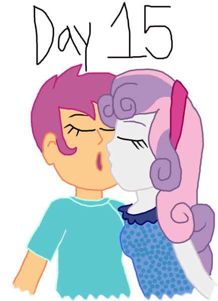 Size: 3000x4150 | Tagged: safe, artist:ktd1993, derpibooru import, scootaloo, sweetie belle, equestria girls, female, image, lesbian, png, scootabelle, shipping, simple background, transparent background