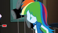Size: 3072x1727 | Tagged: safe, derpibooru import, screencap, rainbow dash, unnamed character, human, equestria girls, movie magic, spoiler:eqg specials, female, geode of super speed, image, jewelry, jpeg, magical geodes, male, necklace, offscreen character, solo focus