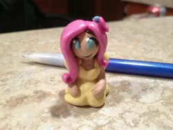 Size: 3264x2448 | Tagged: safe, artist:chemistrykat, derpibooru import, fluttershy, human, clay, cute, humanized, image, jpeg, mechanical pencil, photo, smiling, solo