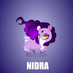 Size: 640x640 | Tagged: safe, artist:aha-mccoy, derpibooru import, pony, them's fightin' herds, community related, female, image, nidra (tfh), png, pointy ponies, purple background, simple background, solo, tapir