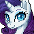 Size: 50x50 | Tagged: safe, artist:doekitty, derpibooru import, part of a set, rarity, pony, animated, bust, duckface, gif, icon, image, pixel art, simple background, solo, transparent background