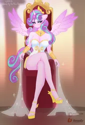 Size: 2730x4000 | Tagged: safe, artist:xjenn9, derpibooru import, princess flurry heart, anthro, beautiful, commission, image, older, older flurry heart, png, schrödinger's pantsu, ych example, your character here