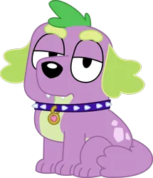 Size: 1746x2027 | Tagged: safe, artist:red4567, derpibooru import, spike, dog, equestria girls, bluey, choker, equestria girls 10th anniversary, image, png, simple background, spike is not amused, spike the dog, spiked choker, style emulation, transparent background, unamused, vector