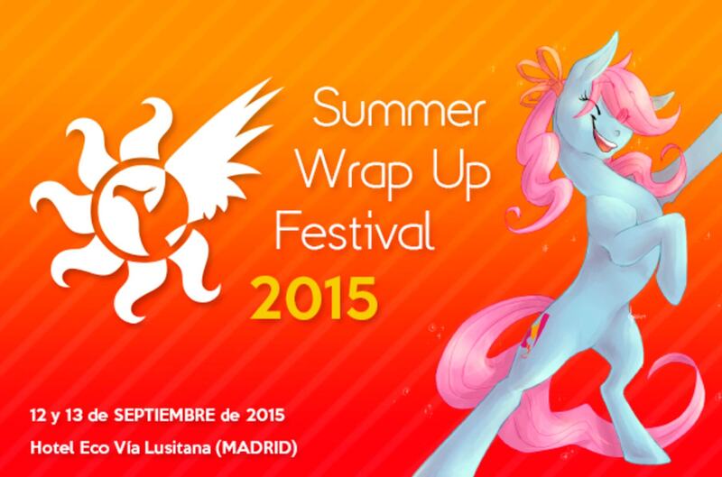 Size: 1807x1196 | Tagged: safe, artist:iberbronies, derpibooru import, oc, oc:maredrid, pony, 2015, image, jpeg, mascot, old art, solo, spain, summer wrap up festival