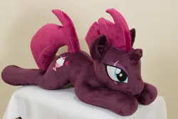 Size: 4491x2995 | Tagged: safe, artist:azgchip, derpibooru import, tempest shadow, pony, unicorn, female, image, lying down, mare, photo, plushie, png, prone, scar, solo, sploot