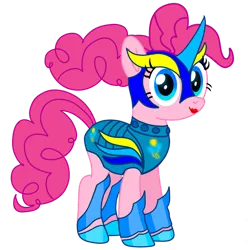 Size: 894x894 | Tagged: safe, artist:fanvideogames, derpibooru import, pinkie pie, armor, female, image, looking at you, png, solo