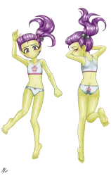 Size: 1969x3116 | Tagged: suggestive, alternate version, artist:mauroz, banned from derpibooru, lily pad (equestria girls), equestria girls, child, clothes, dakimura, female, image, lolicon, png, simple background, transparent background, underage, underwear, young