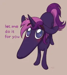 Size: 919x1034 | Tagged: safe, artist:littmosa, derpibooru import, pony, unicorn, commission, didn't i do it for you, image, let me do it for you, looking at you, meme, png, text