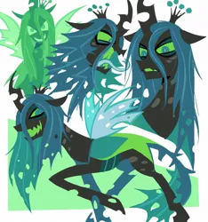 Size: 1123x1200 | Tagged: safe, artist:poppyr0ckz, derpibooru import, queen chrysalis, changeling, image, jpeg, open mouth, simple background, smiling, teeth, white background