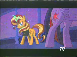 Size: 1440x1080 | Tagged: safe, artist:theratedrshimmer, derpibooru import, sunset shimmer, twilight sparkle, twilight sparkle (alicorn), alicorn, unicorn, equestria girls, equestria girls (movie), '90s, butt, fake screencap, fake screenshot, female, image, magic, plot, png, retro, scene interpretation, screencap reference, vhs