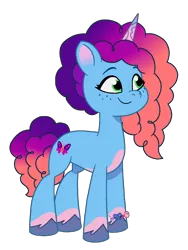 Size: 1150x1533 | Tagged: safe, artist:ben81398, derpibooru import, pony, unicorn, g5, my little pony: tell your tale, spoiler:g5, spoiler:my little pony: tell your tale, alternate hair color, bracelet, female, friendship bracelet, image, jewelry, mare, misty brightdawn, png, simple background, smiling, solo, transparent background