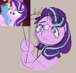 Size: 881x848 | Tagged: safe, artist:stanleyiffer, derpibooru import, starlight glimmer, pony, unicorn, bust, image, jpeg, sketch, solo