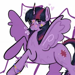 Size: 2048x2048 | Tagged: safe, artist:stanleyiffer, derpibooru import, twilight sparkle, twilight sparkle (alicorn), alicorn, pony, heart, image, jpeg, simple background, solo, spread wings, white background, wings